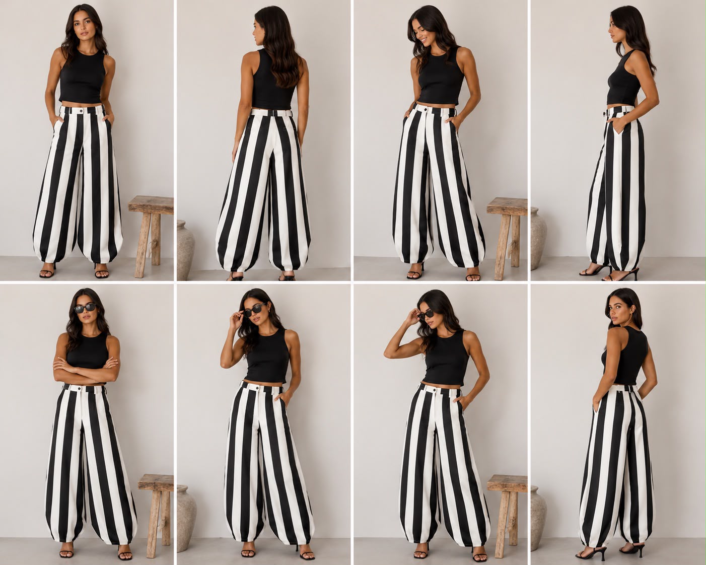 Pantalón Balloon Rayas